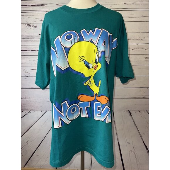 Looney Tunes Tweety‎ Bird Graphic T-Shirt Single Stitch Tee Shirt 1X 18W Vintage - Picture 7 of 10